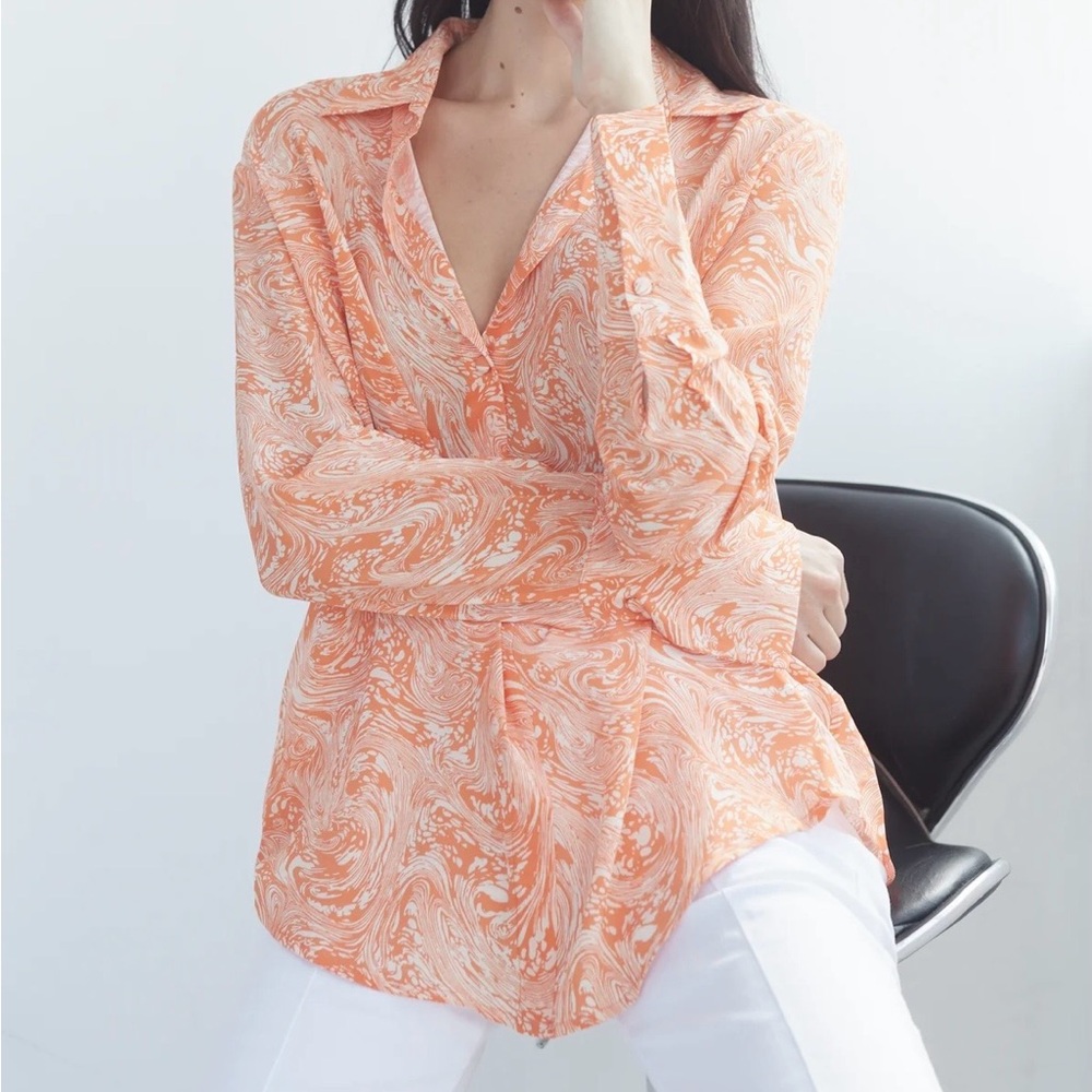 Catherinegee Soft Fliw Silk Blouse
